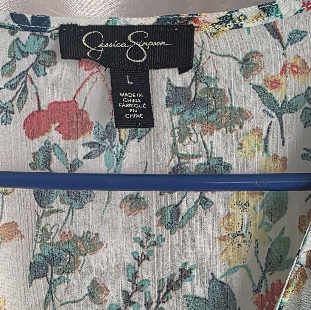 Jessica Simpson Floral Ruffle Blouse - Multicolor - Picture 3 of 4